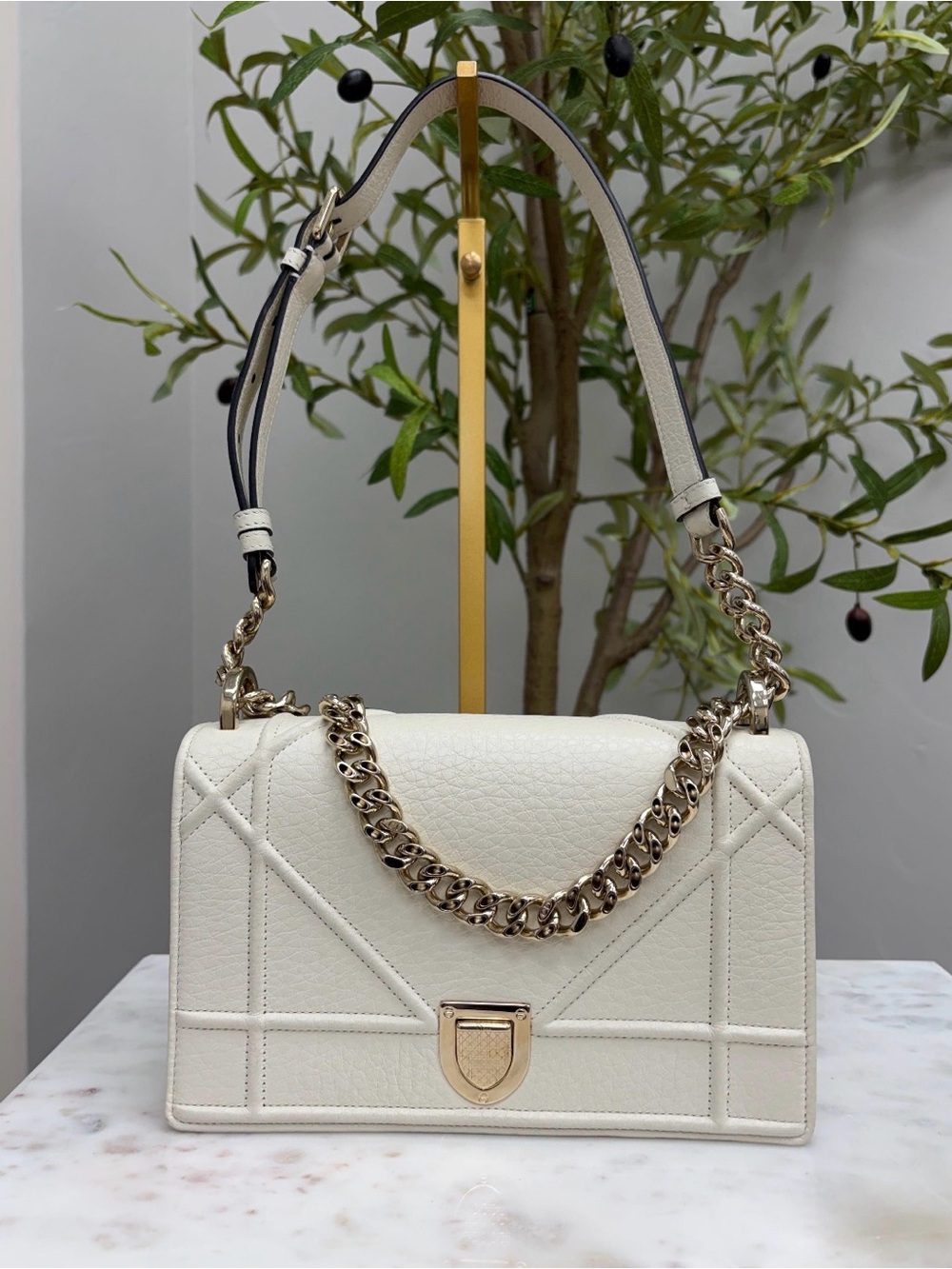Authentic white Dior Diorama - comes with COA